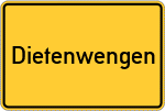 Place name sign Dietenwengen
