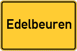 Place name sign Edelbeuren