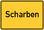 Place name sign Scharben