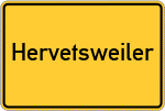 Place name sign Hervetsweiler