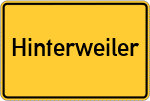 Place name sign Hinterweiler
