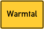Place name sign Warmtal