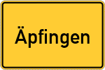 Place name sign Äpfingen