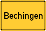 Place name sign Bechingen