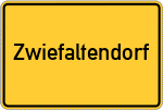 Place name sign Zwiefaltendorf