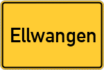Place name sign Ellwangen
