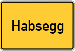 Place name sign Habsegg