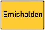 Place name sign Emishalden