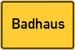 Place name sign Badhaus