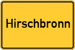 Place name sign Hirschbronn