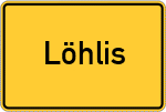 Place name sign Löhlis