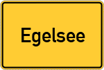 Place name sign Egelsee