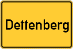 Place name sign Dettenberg