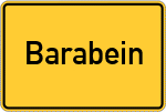 Place name sign Barabein