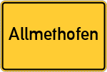 Place name sign Allmethofen