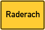Place name sign Raderach