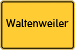 Place name sign Waltenweiler