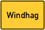 Place name sign Windhag