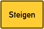 Place name sign Steigen