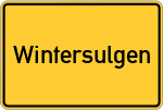 Place name sign Wintersulgen