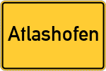 Place name sign Atlashofen