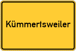 Place name sign Kümmertsweiler