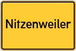 Place name sign Nitzenweiler