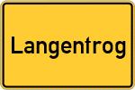 Place name sign Langentrog