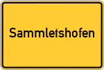 Place name sign Sammletshofen