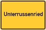 Place name sign Unterrussenried