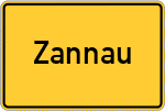 Place name sign Zannau