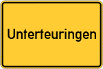 Place name sign Unterteuringen