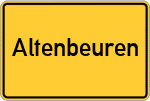 Place name sign Altenbeuren