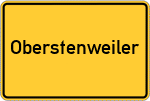 Place name sign Oberstenweiler