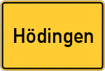 Place name sign Hödingen