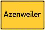 Place name sign Azenweiler