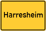 Place name sign Harresheim