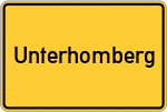 Place name sign Unterhomberg