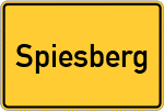 Place name sign Spiesberg