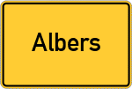 Place name sign Albers