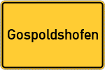 Place name sign Gospoldshofen