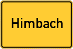 Place name sign Himbach