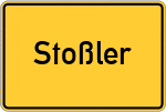 Place name sign Stoßler