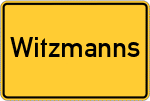 Place name sign Witzmanns