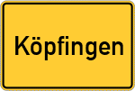 Place name sign Köpfingen