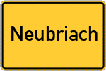 Place name sign Neubriach