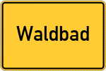 Place name sign Waldbad