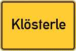 Place name sign Klösterle