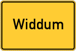 Place name sign Widdum