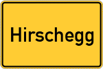 Place name sign Hirschegg
